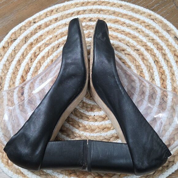 Authentic M.Gemi black Leather Heeled Ballet Shoes, Size 38 - Picture 5 of 8